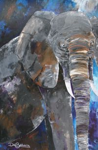 150. olifant 1, acryl 2011, 75 x 115 cm.